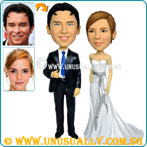 Custom 3D Classic Wedding Couple Figurines - 19-22 Tall
